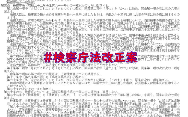 馬鹿丸出し 検察庁法改正案 著名人が多数書き込み 理解してる